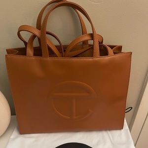 Authentic Telfar Medium Tan Shopping Bag